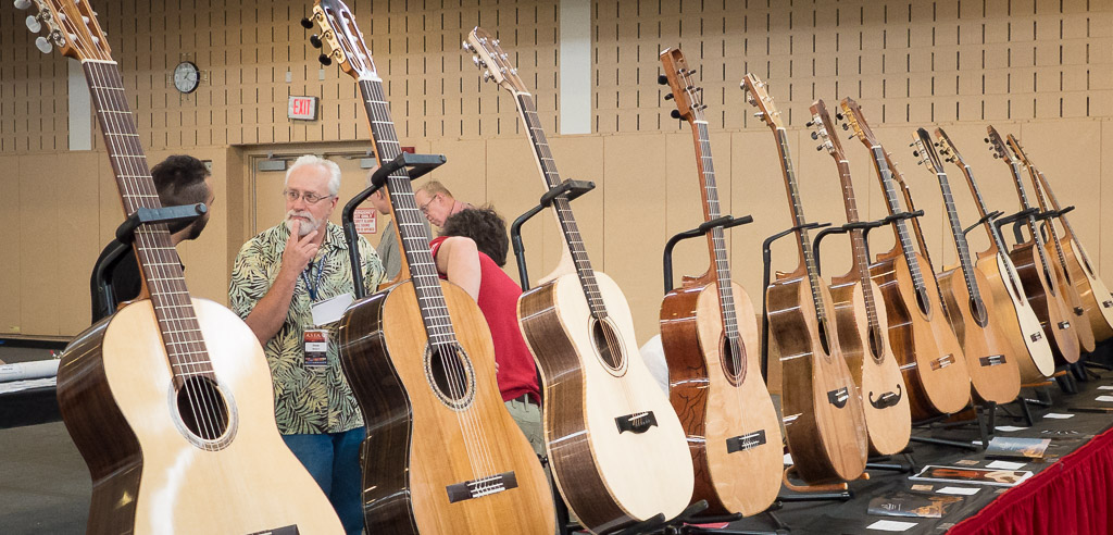 guitars on display at an ASIA symposium
